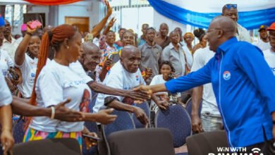 Joyful scenes welcome Bawumia as he finishes his tour of the Bono Region in Sunyani