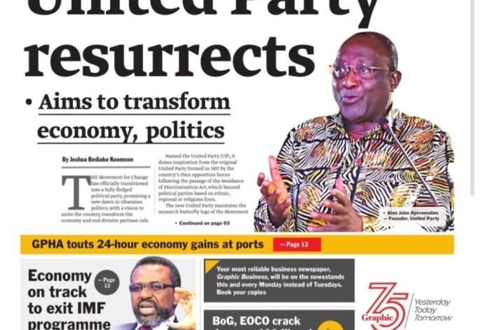 Newspaper Headlines Of Friday, October 17, 2025