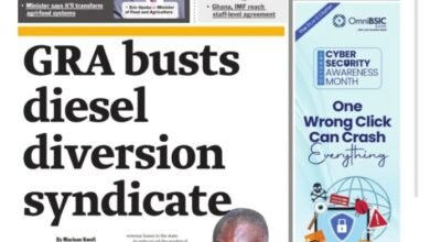 Newspaper Headlines Of Monday, October 13, 2025