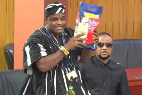 NDC MP 'storms' Parliament with rice, oil to compare prices