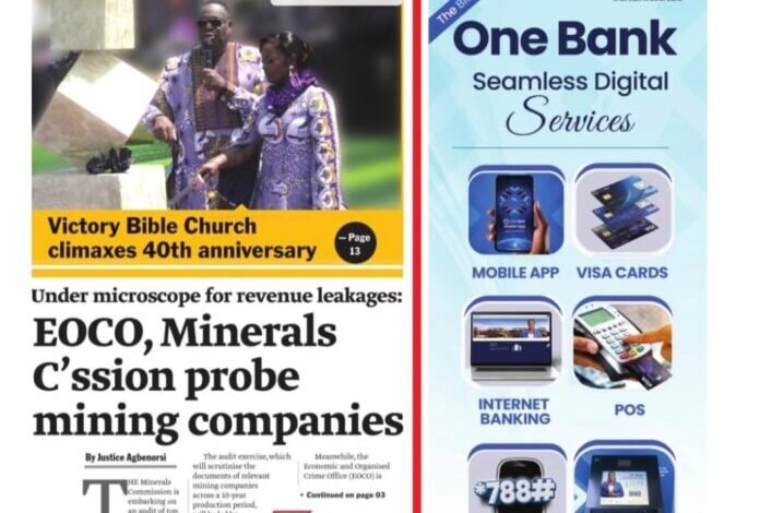 Newspaper Headlines Of November 3, 2025