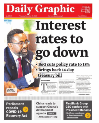 Newspaper Headlines Of Thursday, November 27,2025